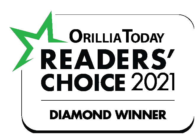 OrilliaToday Readers' Choice 2021 Diamond Winner badge